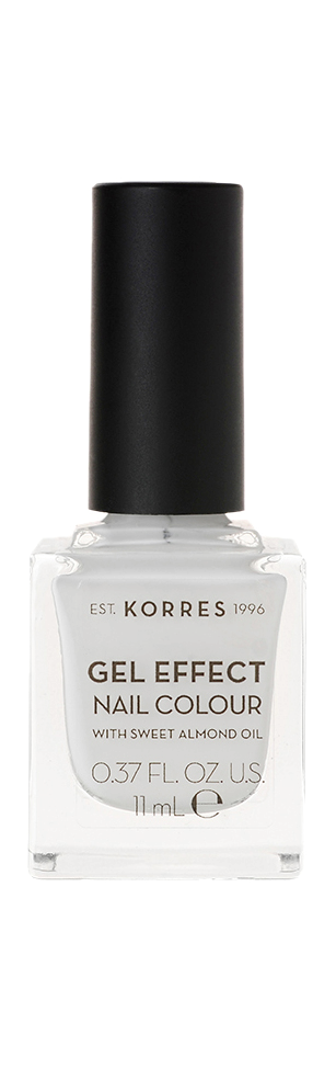 KORRES Gel-Effect Nail Colour – zselés körömlakk, 01 Blanc White, 11 ml
