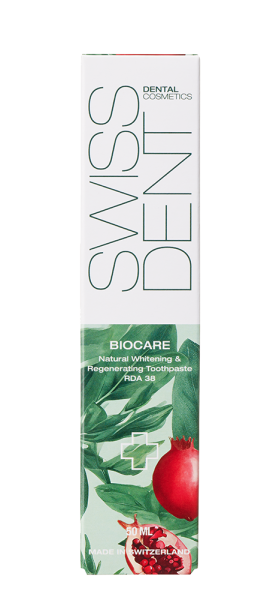 SWISSDENT BIOCARE regeneráló és fehérítő fogkrém, 50 ml