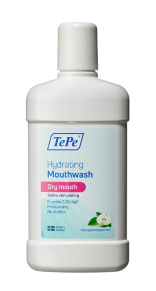 TePe Hydrating szájöblögető, alma és menta ízesítéssel, 500 ml