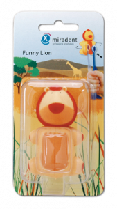 Miradent Funny Oroszlán, fogkefe tartó két tapadókoronggal