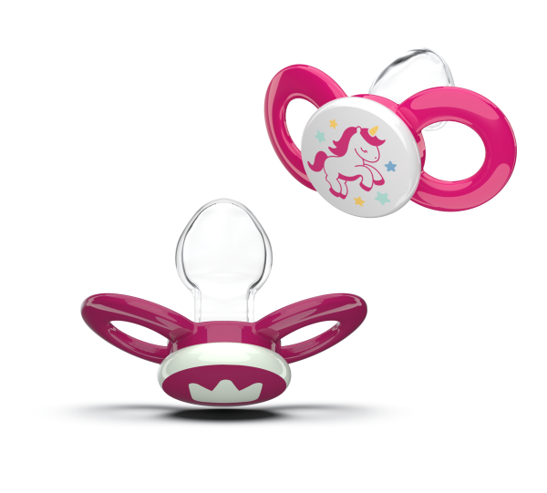 Dentistar Day & Night Soother, nappali és éjszakai cumi, 14 hónapos kortól, rózsaszín