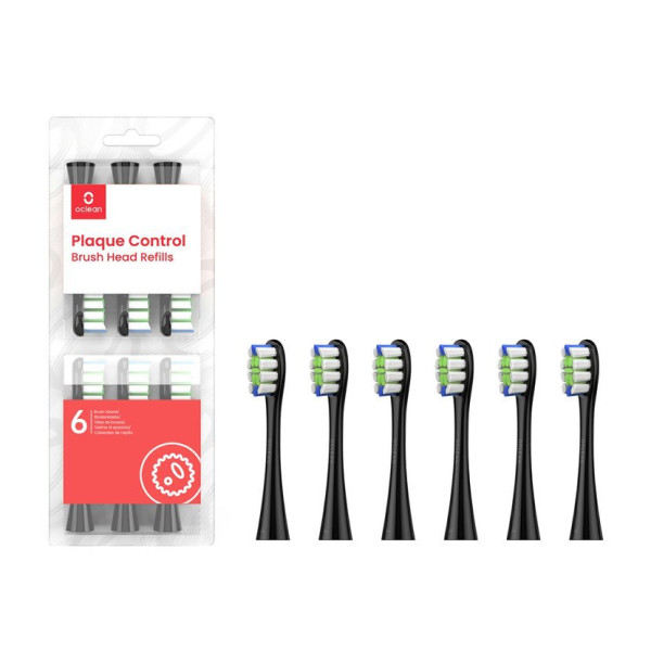 Oclean Plaque Control Medium pótfejek, P1C5 B06 – 6 db, fekete