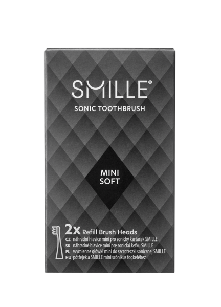 SMILLE Sonic Brush MINI pótfejek, fekete, 2 db