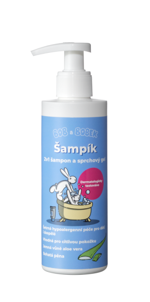 Šampík, Bob és Bobek, sampon és tusfürdő 2 az 1-ben, 200 ml