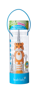 Brush-baby WildOnes szónikus gyerekfogkefe, tigris, 0-10 éves korig