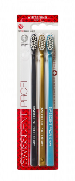 SWISSDENT WHITENING fogkefe Soft (2+1 ingyen) - ST. MORITZ