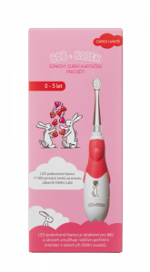 Bob és Bobek szónikus gyerekfogkefe szívecskékkel, 0-5 éves korig