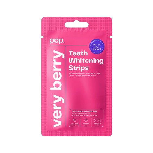 Pop Very Berry Teeth Whitening Strips, fogfehérítő csíkok (7x2 db)