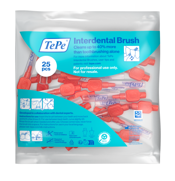 TePe Extra soft fogköztisztító kefék 0,5 mm, halványpiros, 25 db