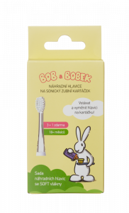 Bob & Bobek szónikus gyerekfogkefe pótfej, 18+ hónap, 3 + 1 db