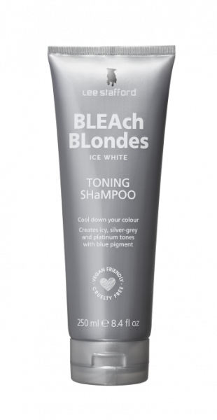 Lee Stafford Bleach Blondes Ice White sampon kék pigmenttel, 250 ml