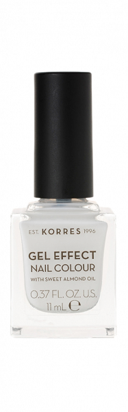 KORRES Gel-Effect Nail Colour – zselés körömlakk, 02 Porcelain White, 11 ml