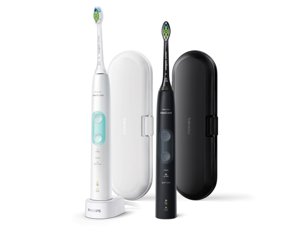 Philips Sonicare ProtectiveClean 5100 Black/White HX6857/35, szónikus elektromos fogkefe dupla csomag