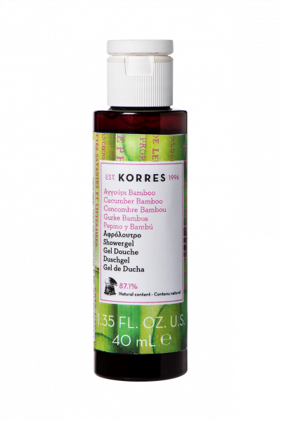 KORRES Showergel Cucumber Bamboo – Uborka Bambusz tusfürdő, 40 ml