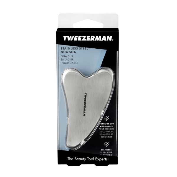 Tweezerman Stainless Steel Gua Sha – arcmasszírozó eszköz rozsdamentes acélból