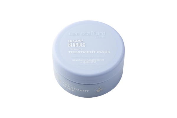 Lee Stafford Bleach Blondes Ice White ápoló hajmaszk kék pigmenttel, 200 ml