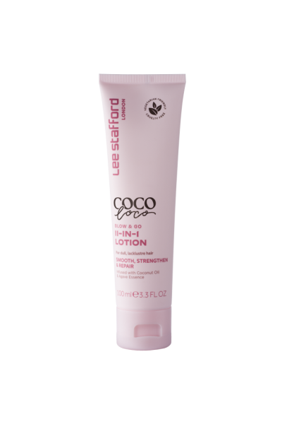 Lee Stafford CoCo LoCo Blow & Go 11 in 1 Lotion, 11 az 1-ben tápláló hajkrém, 100 ml