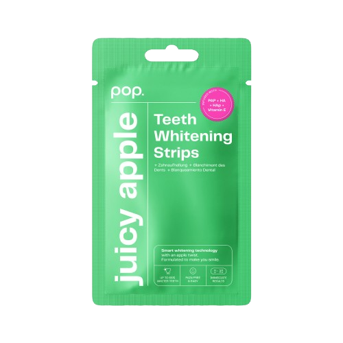 Pop Juicy Apple Teeth Whitening Strips, fogfehérítő csíkok (7x2 db)
