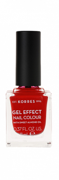 KORRES Gel-Effect Nail Colour – zselés körömlakk,53 – Royal Red, 11 ml