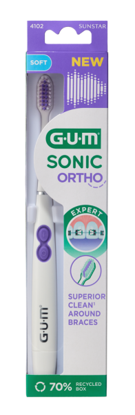 GUM ORTHO SONIC elemes szónikus fogkefe