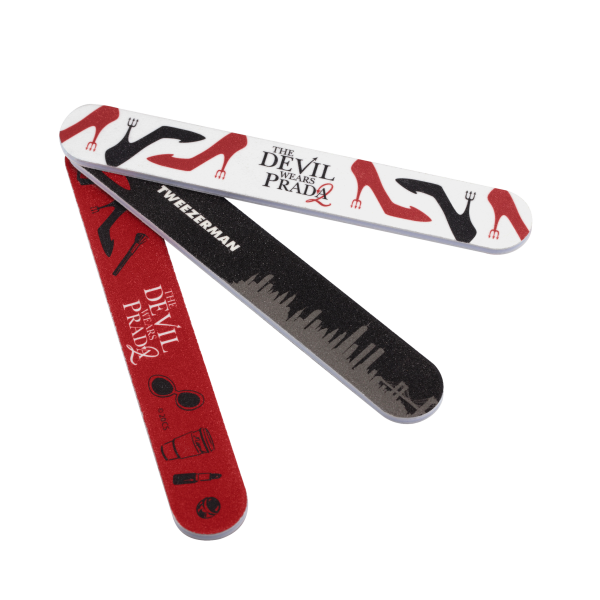 Tweezerman Nail File Set – körömreszelő szett Az ördög Pradát visel 2 limitált kiadásban