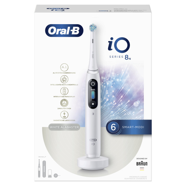 Oral-B iO Series 8N White Alabaster elektromos fogkefe, fehér