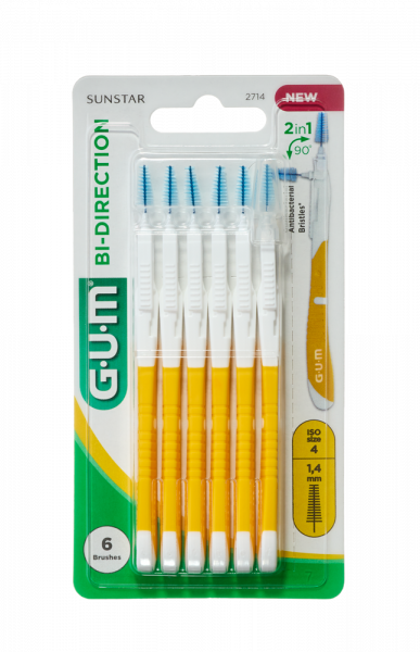 GUM BI-DIRECTION fogköztisztító kefe 1,4 mm, ISO 4, 6 db