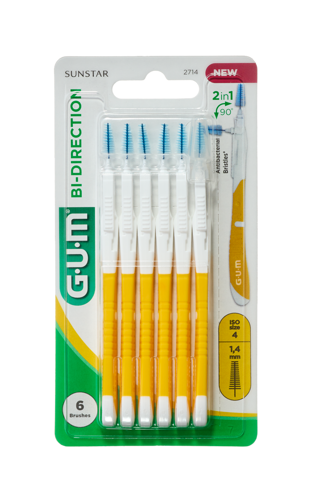 GUM BI-DIRECTION fogköztisztító kefe 1,4 mm, ISO 4, 6 db