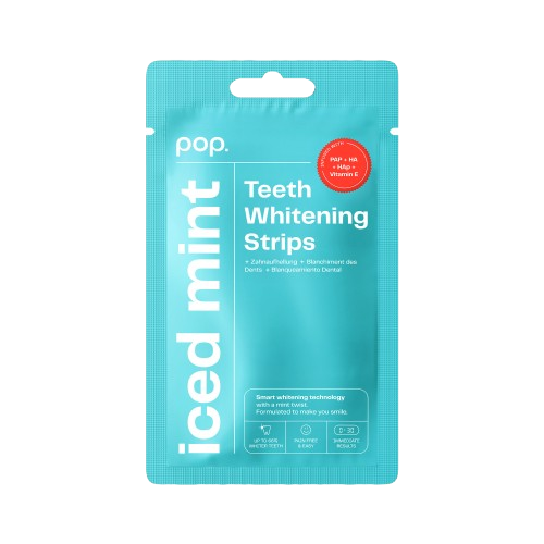 Pop Iced Mint Teeth Whitening Strips, fogfehérítő csíkok (7x2 db)