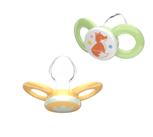 Dentistar fogszabályozó cumik 14 hónapos kortól, sárgászöld