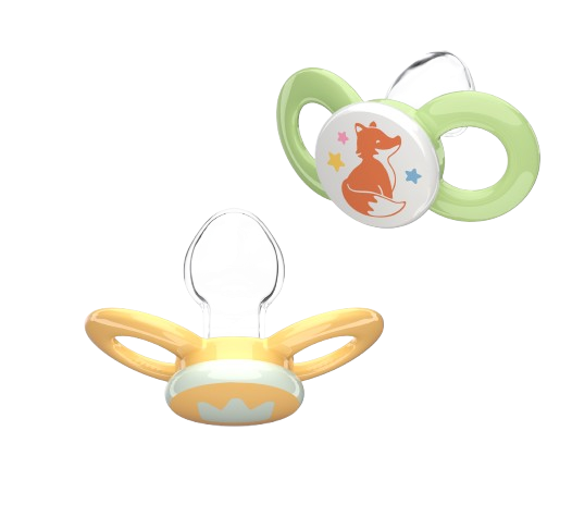 Dentistar fogszabályozó cumik 14 hónapos kortól, sárgászöld