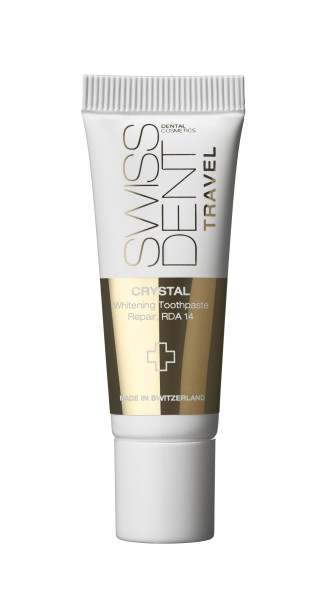 SWISSDENT CRYSTAL regeneráló fogkrém, fluoridmentes, 10 ml