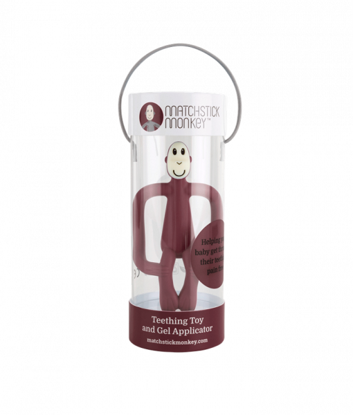 Matchstick Monkey fogzást segítő rágóka, bordó