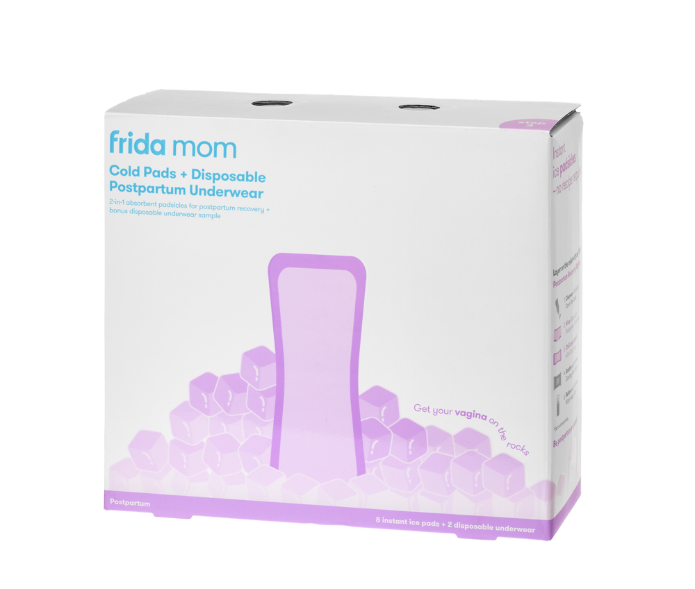 Frida Mom Ice Maxi szülés utáni hűsítő, nedvszívó betét 8 db + szülés utáni eldobható bugyi 2 db