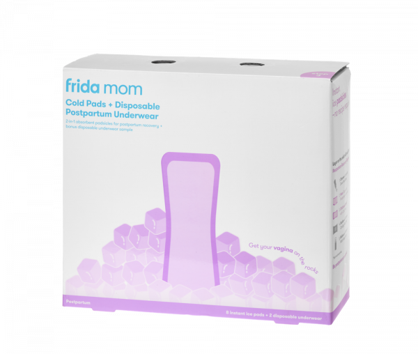 Frida Mom Ice Maxi szülés utáni hűsítő, nedvszívó betét 8 db + szülés utáni eldobható bugyi 2 db