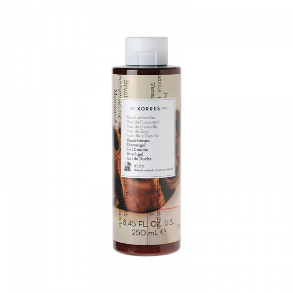 KORRES Showergel tusfürdő gél vaníliával és fahéjjal, 250 ml