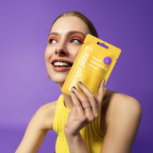Pop Mango Jazz Teeth Whitening Strips, fogfehérítő csíkok (7x2 db)