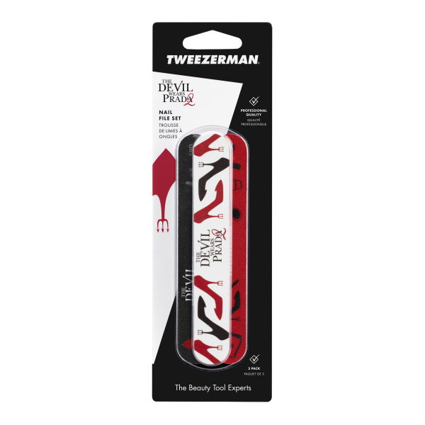 Tweezerman Nail File Set – körömreszelő szett Az ördög Pradát visel 2 limitált kiadásban