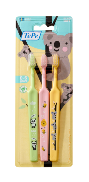 TePe Mini x-soft, fogkefék kicsiknek, 2+1 ingyenes