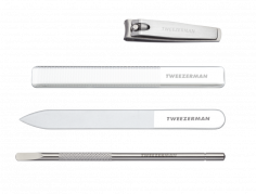 Tweezerman Glass Manicure Set, Manikűrkészlet üveg reszelővel