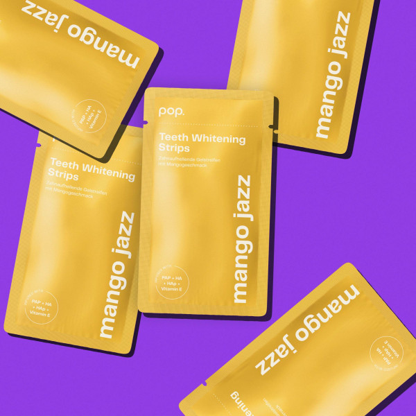 Pop Mango Jazz Teeth Whitening Strips, fogfehérítő csíkok (7x2 db)