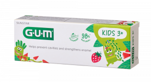 GUM Kids Monsters foggél óvodásoknak (3-6 éves korig), eper ízű, 50 ml