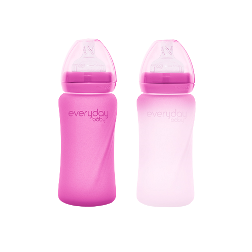 Everyday Baby cumisüveg hőérzékelővel, 240 ml, Rózsaszín
