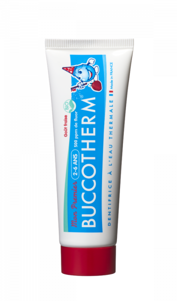 Buccotherm BIO foggél gyermekeknek, 2-6 éves korig, eper ízű, 50 ml