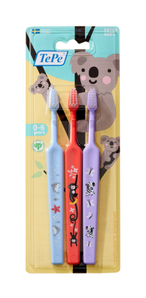 TePe Mini x-soft, fogkefék kicsiknek, 2+1 ingyenes