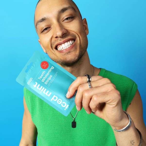 Pop Iced Mint Teeth Whitening Strips, fogfehérítő csíkok (7x2 db)