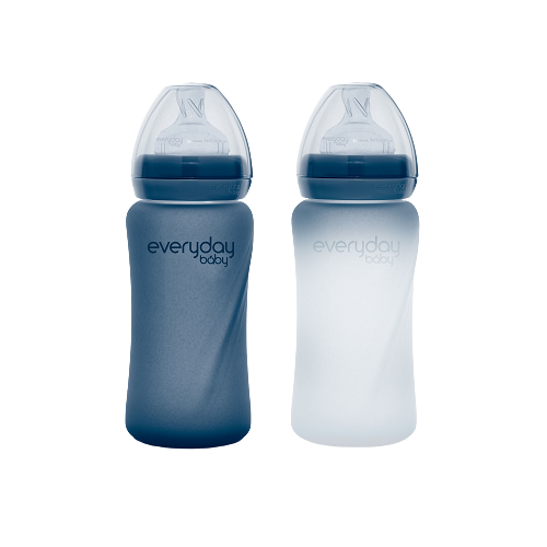Everyday Baby cumisüveg hőérzékelővel 240 ml, Áfonyakék