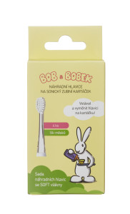 Bob & Bobek szónikus gyerekfogkefe pótfej, 18+ hónap, 3 + 1 db