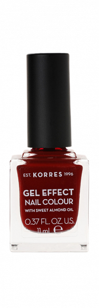 KORRES Gel-Effect Nail Colour – zselés körömlakk, 59 – Wine Red, 11 ml