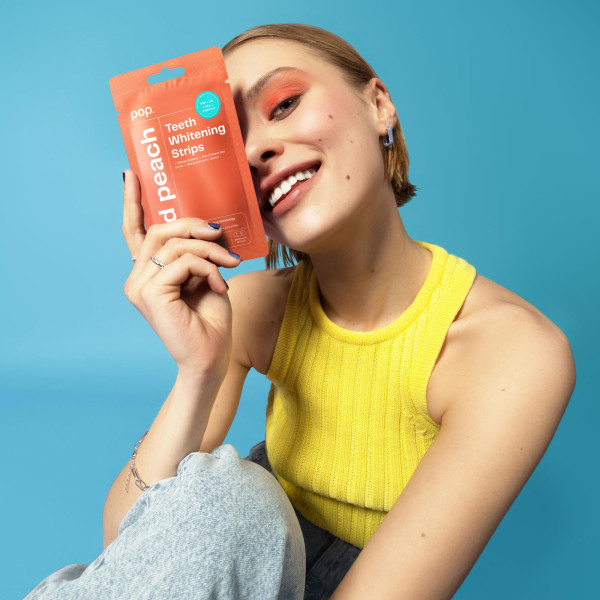 Pop Wild Peach Teeth Whitening Strips, fogfehérítő csíkok (7x2 db)